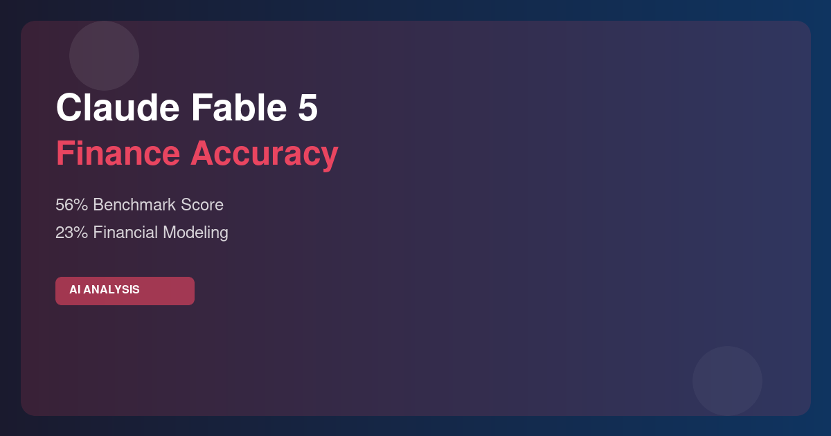 Claude Fable 5 for finance benchmarks and accuracy analysis