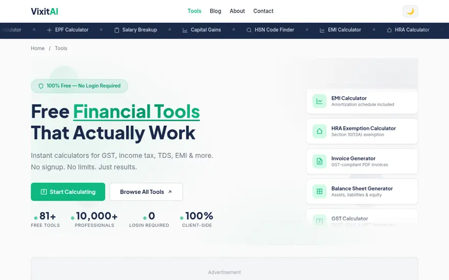 The free financial tools directory